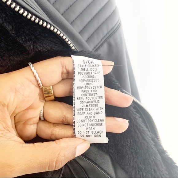 Ci Sono faux leather bomber jacket size small - Picture 5 of 5